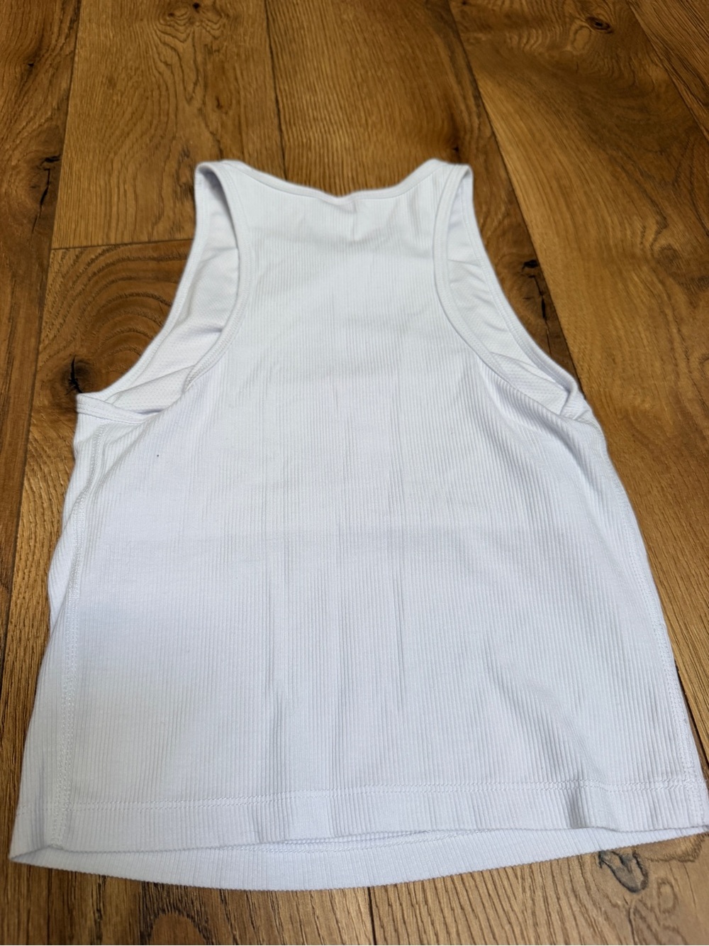 Yogalicious White Ribbed Tank - Picture 3 of 4